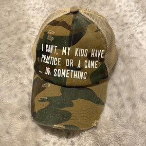 Camo text hat